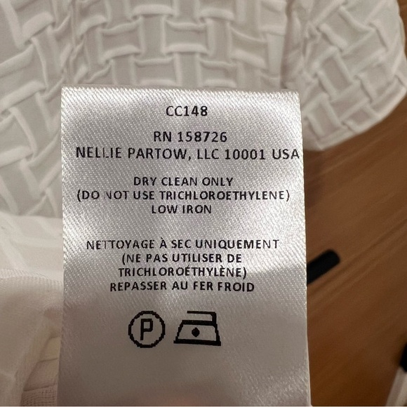 Partow | Seraphine | Basket Weave | Blouse | White | Size 6 | NWT - Picture 11 of 14